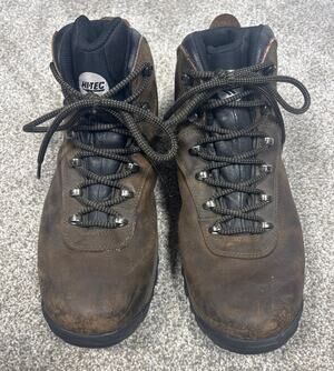 Hi-Tec Brown Leather waterproof boots men's size 13